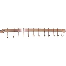 Enclume Handcrafted 36" Easy Mount Wall Rack w 6 Hooks, Brushed CopperEnclume Easy Mount Wall Rack, 36", Brushed Copper