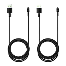 2 Pack Mouse Charging Cables Compatible with Razer Naga Pro/DeathAdder V2 Pro/Viper Ultimate/Basilisk Ultimate, 6.6FT Braided Micro USB Compatible with Razer Mouse Charger