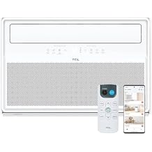 TCL 12000 BTU Q-Series Smart Inverter Window AC with Heat Pump for Up To 550 Sq. Ft., Energy Efficient Air Conditioner Heater Combo, 115V, Works with Remote Control, Smart Home Devices & TCL Home App