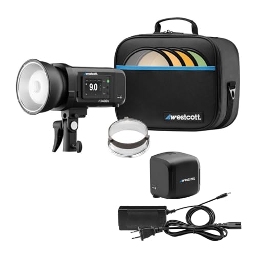 Westcott FJ400 II 400Ws Touchscreen Strobe Bundle with Westcott FJ ProMax AC and DC Battery and Adapter 2 Items