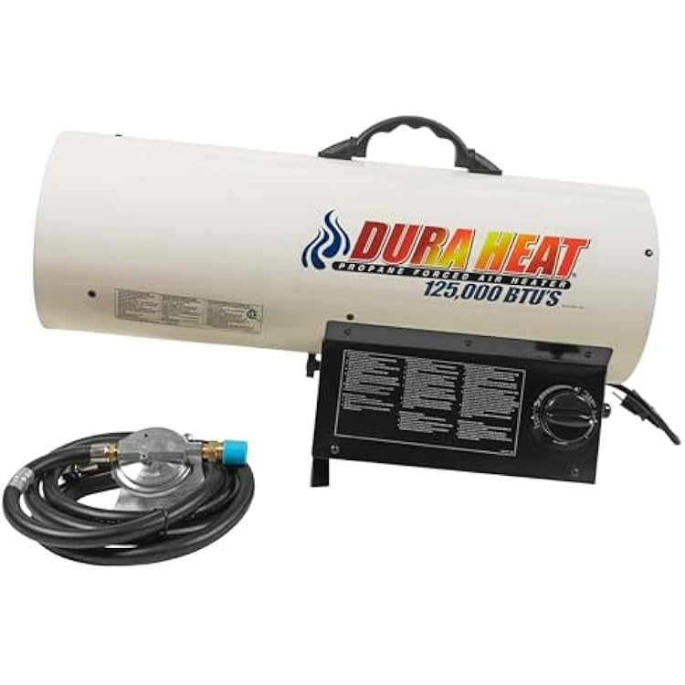 Dura Heat GFA125A 70K-125K BTU PropaneLP Forced Air Heater, White