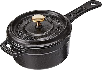 Staub Cast Iron 0.25-qt Mini Saucepan - Matte Black